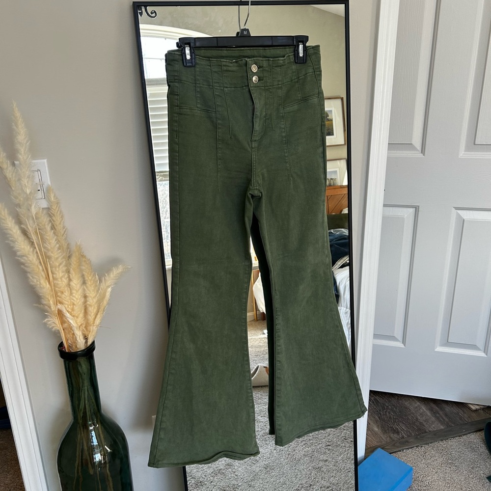 High Waist Bell Bottom Flare Jeans